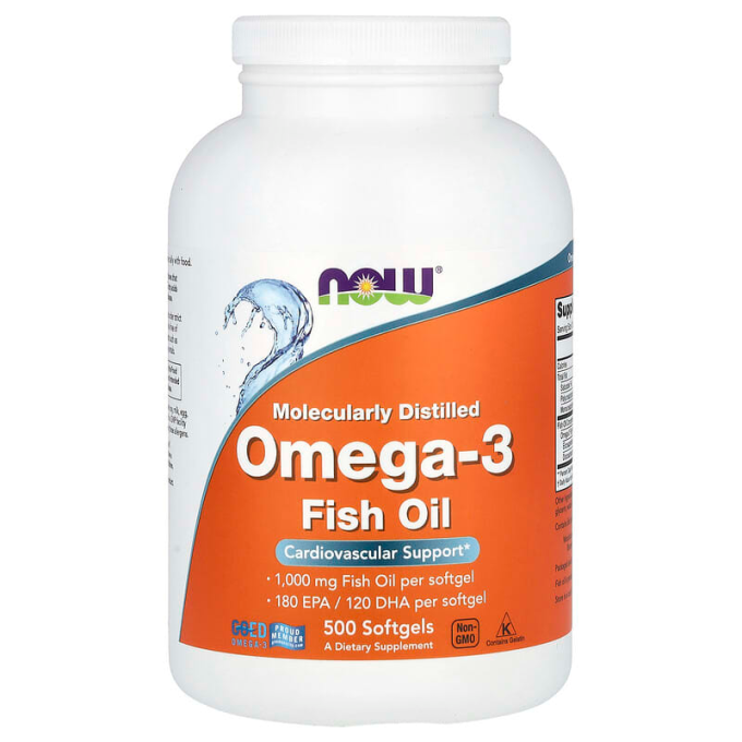Рыбий жир NOW FOODS OMEGA-3 1000 мг, 500 капсул NS4940
